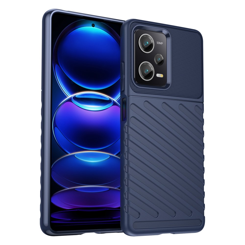 Θήκη Xiaomi Poco X5 Pro 5G Mad Mask Thunder Series Πλάτη από ενισχυμένο TPU μπλε Θήκη Xiaomi Poco X5 Pro 5G Mad Mask Thunder Series Πλάτη από ενισχυμένο TPU μπλε