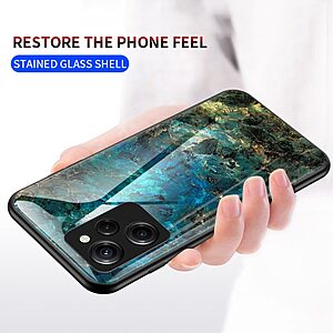 Θήκη Xiaomi Poco X5 Pro 5G OEM σχέδιο Marble με Πλάτη Tempered Glass TPU σμαραγδί - Image 3