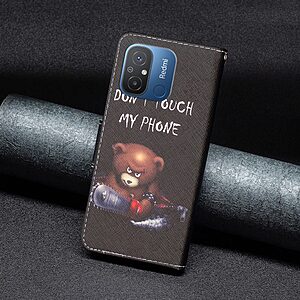 Θήκη Xiaomi Redmi 12C OEM Angry bear with chainsaw με βάση στήριξης, υποδοχές καρτών και μαγνητικό κούμπωμα Flip Wallet από συνθετικό δέρμα και TPU - Image 4