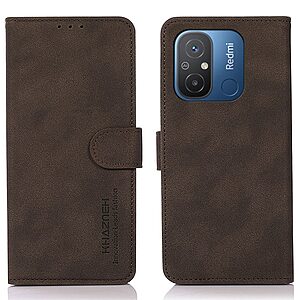 Θήκη Xiaomi Redmi 12C KHAZNEH Litchi Skin Texture Leather με βάση στήριξης