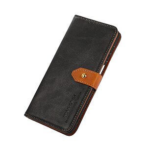 Θήκη Xiaomi Redmi 12C KHAZNEH Leather Wallet Golden Clasp με βάση στήριξης, υποδοχές καρτών και μαγνητικό κούμπωμα μαύρο - Image 4