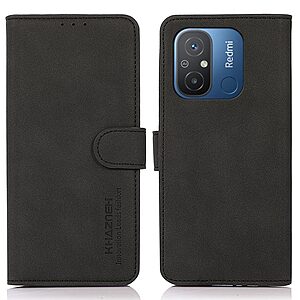 Θήκη Xiaomi Redmi 12C KHAZNEH Litchi Skin Texture Leather με βάση στήριξης