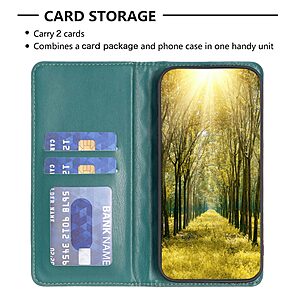 υποδοχές καρτών και μαγνητικό κούμπωμα πράσινο