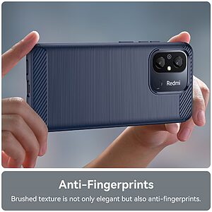 Θήκη Xiaomi Redmi 12C Mad Mask Brushed TPU Carbon Πλάτη μπλε - Image 5