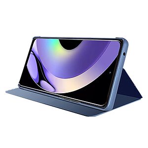 Θήκη Realme 10 Mad Mask Mirror Surface Series Flip Window δερματίνη μαύρο - Image 3