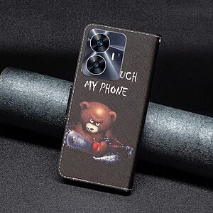 Θήκη Realme C55 OEM Angry bear with chainsaw με βάση στήριξης, υποδοχές καρτών και μαγνητικό κούμπωμα Flip Wallet από συνθετικό δέρμα και TPU - Image 5