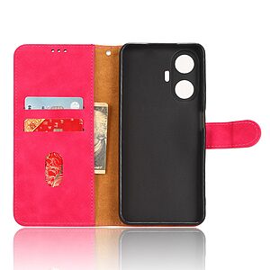 Θήκη Realme C55 OEM Leather Skin touch Feeling με βάση στήριξης, υποδοχές καρτών και μαγνητικό κούμπωμα φούξια - Image 5