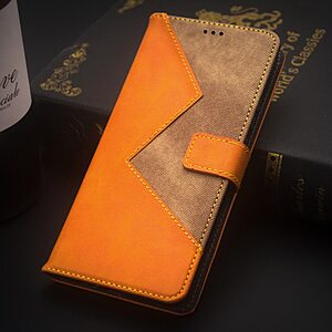 Θήκη Realme C55 IDEWEI PU Foldable Series v5 με βάση στήριξης, υποδοχή καρτών και μαγνητικό κούμπωμα Flip Wallet από συνθετικό δέρμα και εσωτερικό TPU κίτρινο - Image 4