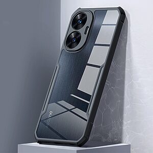 Θήκη Realme C55 XUNDD Hybrid Sockproof Transparent πλάτη από αντικραδασμικό TPU μαύρο - Image 4