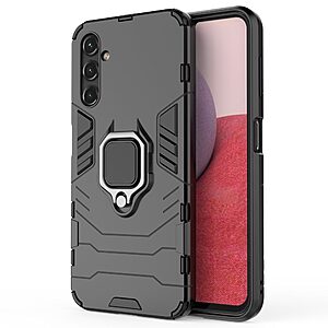 Θήκη Samsung Galaxy A14 4G / 5G Mad Mask Πλάτη Thin Armor με Μαγνητικό δαχτυλίδι και Βάση στήριξης TPU μαύρο