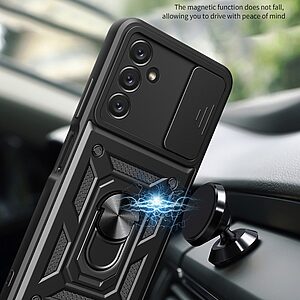 Θήκη Samsung Galaxy A14 4G / 5G Mad Mask Camshield Armor Guard Πλάτη με προστασία για την κάμερα, Kickstand και Βάση στήριξης από σκλήρό Premium TPU πράσινο - Image 3