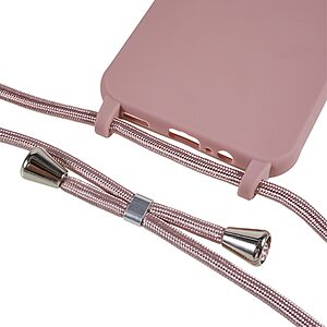 Θήκη Samsung Galaxy A14 4G / 5G OEM Soft Silicone Sockproof v3 πλάτη με κορδόνι από αντικραδασμικό TPU ροζ - Image 3