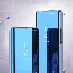Θήκη Samsung Galaxy A34 5G Mad Mask Mirror Surface Series Flip Window δερματίνη μαύρο - Image 3