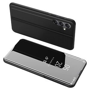 Θήκη Samsung Galaxy A34 5G Mad Mask Mirror Surface Series Flip Window δερματίνη μαύρο