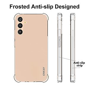 Θήκη Samsung Galaxy A34 5G ENKAY Enkay Silicone Sockproof Anti-Slip Transparent Πλάτη TPU - Image 4