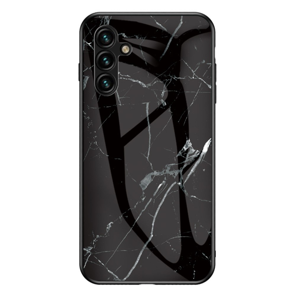 Θήκη Samsung Galaxy A54 5G OEM σχέδιο Marble με Πλάτη Tempered Glass TPU μαύρο Θήκη Samsung Galaxy A54 5G OEM σχέδιο Marble με Πλάτη Tempered Glass TPU μαύρο