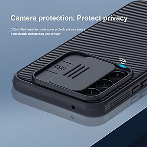 Θήκη Samsung Galaxy A54 5G NiLLkin Camshield Pro Series Πλάτη με προστασία για την κάμερα από σκλήρό Premium TPU μπλε - Image 3