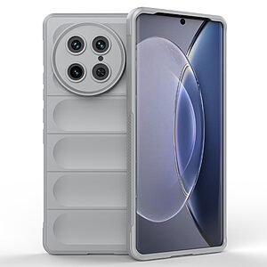 Θήκη Vivo X90 Pro 5G Mad Mask Rugged Armor από σκληρό Premium TPU γκρι ανοιχτό