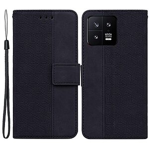 Θήκη Xiaomi 13 5G Mad Mask Leather Wallet Case Geometry Style με βάση στήριξης