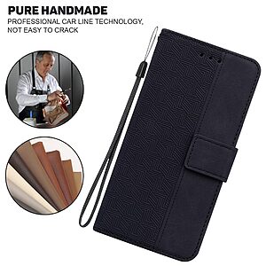 Θήκη Xiaomi 13 5G Mad Mask Leather Wallet Case Geometry Style με βάση στήριξης, υποδοχές καρτών και μαγνητικό κούμπωμα Flip Wallet από συνθετικό δέρμα μαύρο - Image 4