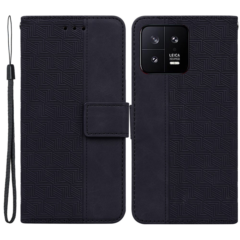 Θήκη Xiaomi 13 5G Mad Mask Leather Wallet Case Geometry Style με βάση στήριξης