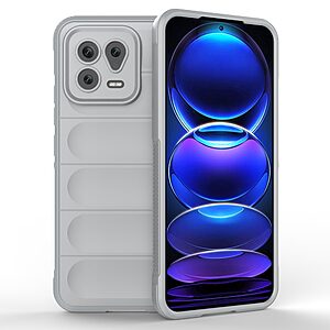 Θήκη Xiaomi 13 5G Mad Mask Rugged Armor από σκληρό Premium TPU γκρι ανοιχτό