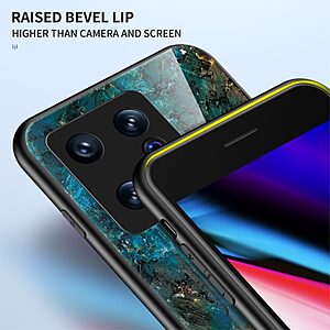 Θήκη Xiaomi 13 5G OEM σχέδιο Marble με Πλάτη Tempered Glass TPU μαύρο - Image 4