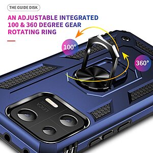 Θήκη Xiaomi 13 5G Mad Mask πλάτη Armor V2 με Μαγνητικό δαχτυλίδι και Βάση στήριξης TPU μπλε - Image 3