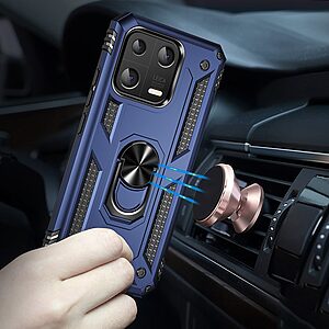 Θήκη Xiaomi 13 5G Mad Mask πλάτη Armor V2 με Μαγνητικό δαχτυλίδι και Βάση στήριξης TPU μπλε - Image 5
