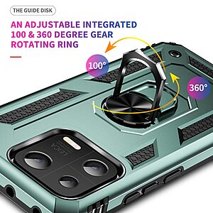 Θήκη Xiaomi 13 5G Mad Mask πλάτη Armor V2 με Μαγνητικό δαχτυλίδι και Βάση στήριξης TPU πράσινο - Image 3