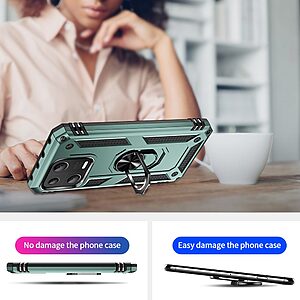 Θήκη Xiaomi 13 5G Mad Mask πλάτη Armor V2 με Μαγνητικό δαχτυλίδι και Βάση στήριξης TPU πράσινο - Image 4