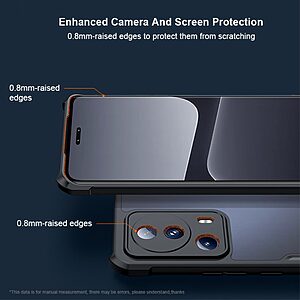 Θήκη Xiaomi 13 Lite 5G XUNDD Hybrid Sockproof Transparent πλάτη από αντικραδασμικό TPU μαύρο - Image 5