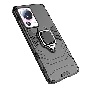 Θήκη Xiaomi 13 Lite 5G Mad Mask Πλάτη Thin Armor με Μαγνητικό δαχτυλίδι και Βάση στήριξης TPU μαύρο - Image 5