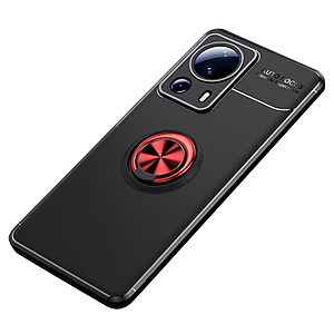 Θήκη Xiaomi 13 Lite 5G OEM Magnetic Ring Kickstand / Μαγνητικό δαχτυλίδι / Βάση στήριξης TPU μαύρο / κόκκινο
