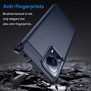 Θήκη Xiaomi 13 Lite 5G Mad Mask Brushed TPU Carbon Πλάτη μπλε - Image 3