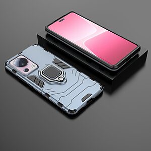 Θήκη Xiaomi 13 Lite 5G Mad Mask Πλάτη Thin Armor με Μαγνητικό δαχτυλίδι και Βάση στήριξης TPU μπλε - Image 4