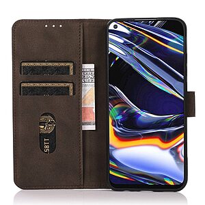 Θήκη Xiaomi 13 Pro 5G KHAZNEH Litchi Retro Texture Leather με βάση στήριξης, υποδοχές καρτών και μαγνητικό κούμπωμα καφέ - Image 3