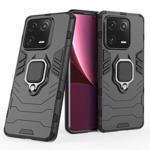 Θήκη Xiaomi 13 Pro 5G Mad Mask Πλάτη Thin Armor με Μαγνητικό δαχτυλίδι και Βάση στήριξης TPU μαύρο - Image 2