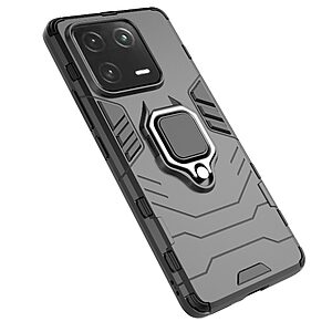 Θήκη Xiaomi 13 Pro 5G Mad Mask Πλάτη Thin Armor με Μαγνητικό δαχτυλίδι και Βάση στήριξης TPU μαύρο - Image 4