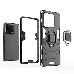 Θήκη Xiaomi 13 Pro 5G Mad Mask Πλάτη Thin Armor με Μαγνητικό δαχτυλίδι και Βάση στήριξης TPU μαύρο - Image 5
