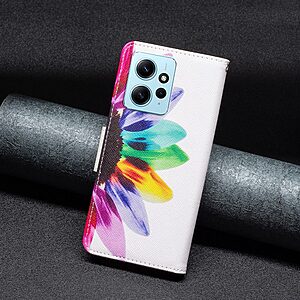 Θήκη Xiaomi Redmi Note 12 4G OEM Colorful Petals με βάση στήριξης, υποδοχές καρτών και μαγνητικό κούμπωμα Flip Wallet από συνθετικό δέρμα και TPU - Image 5
