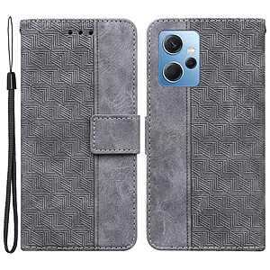 Θήκη Xiaomi Redmi Note 12 4G Mad Mask Leather Wallet Case Geometry Style με βάση στήριξης