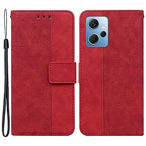 Θήκη Xiaomi Redmi Note 12 4G Mad Mask Leather Wallet Case Geometry Style με βάση στήριξης