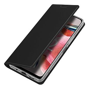 Θήκη Xiaomi Redmi Note 12 4G Dux Ducis Skin Pro Series με βάση στήριξης, υποδοχή καρτών και μαγνητικό κούμπωμα Flip Wallet από συνθετικό δέρμα και TPU μαύρο - Image 5
