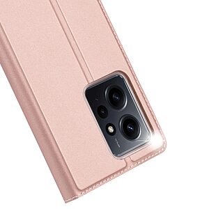 Θήκη Xiaomi Redmi Note 12 4G Dux Ducis Skin Pro Series με βάση στήριξης, υποδοχή καρτών και μαγνητικό κούμπωμα Flip Wallet από συνθετικό δέρμα και TPU ροζ - Image 4