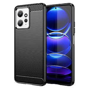 Θήκη Xiaomi Redmi Note 12 4G Mad Mask Brushed TPU Carbon Πλάτη μαύρο