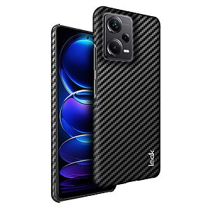 Θήκη Xiaomi Redmi Note 12 Pro+ IMAK Ruiyi Series με υφή Carbon Fiber από συνθετικό δέρμα και σκληρό πλαστικό μαύρο