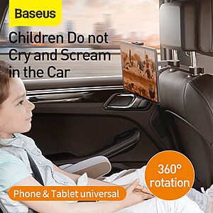 BASEUS Fun Journey Ρυθμιζόμενη Βάση Πίσω Καθίσματος Αυτοκινήτου για Κινητά και Τάμπλετ 4.7-12.3″ – Μαύρη - Image 5