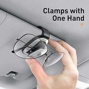 Κλιπ Στήριξης Γυαλιών BASEUS για σκίαστρο Αυτοκινήτου - Ασημί - Image 3