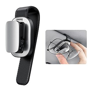 Βάση για σκίαστρο αυτοκινήτου BASEUS με ειδικό κλιπ για στήριξη Γυαλιών - Ασημί